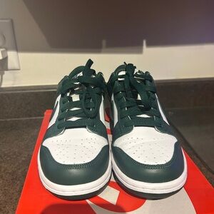Nike Green and White Sneakers